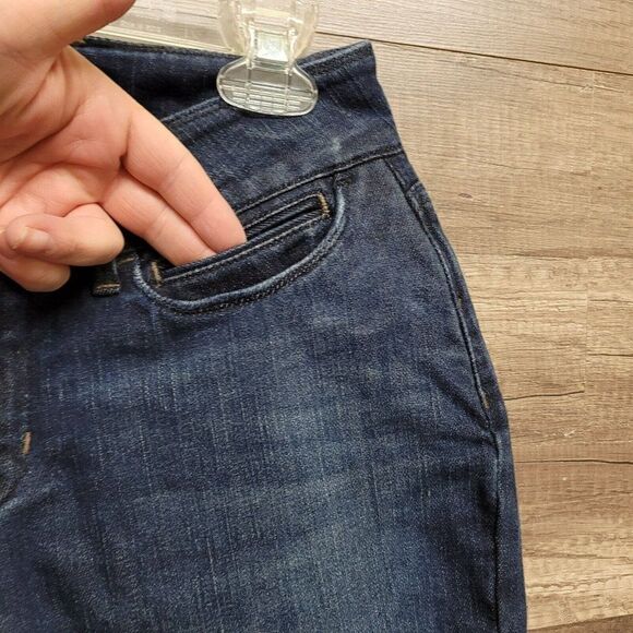 Banana Republic Urban Boot Cut Jeans Size 2 Womens Blue Denim Low Rise Dark Wash - Picture 6 of 16